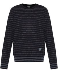 Loewe - Wool Sweater With Striped Pattern - Lyst