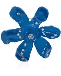 Marni Brooch With Floral Motif - Blue