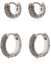 AllSaints - Set Of Brass Earrings - Lyst