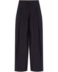 Emporio Armani - Wide-Leg Trousers - Lyst