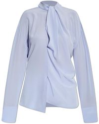 Victoria Beckham - Top With A Decoratively Finished Neckline - Lyst