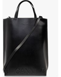 Ganni - ‘Banner Medium’ Shopper Bag - Lyst