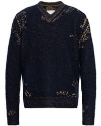 Maison Margiela - V-Neck Sweater - Lyst