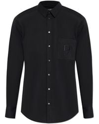 Dolce & Gabbana - Classic Cotton Shirt With Logo Pocket - Lyst