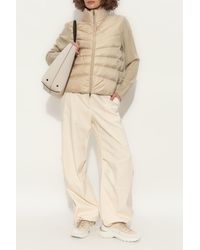 Moncler - Cardigan With Down Insert - Lyst