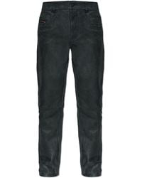 DIESEL - Leather Trousers 'P-Vyll-Dmbi' - Lyst