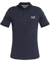 EA7 - Polo Shirt With Printed Logo - Lyst