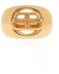 Balenciaga - Ring With Logo Unisex - Lyst