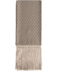 Ferragamo - Silk Scarf With Fringes - Lyst