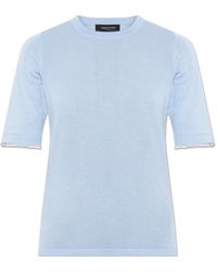 Fabiana Filippi - Top With Decoratively Finished Sleeves - Lyst