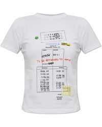 MM6 by Maison Margiela - T-Shirt With Colorful Print - Lyst