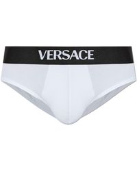 Versace - Cotton Briefs With Logo - Lyst