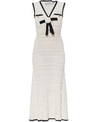 Self-Portrait - Dress With A Decorative Weave - Lyst