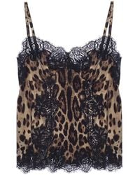 Dolce & Gabbana - Lace-trimmed Top - Lyst