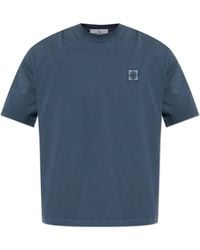 Stone Island - T-Shirt With Logo Patch - Lyst
