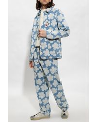 KENZO Jeans With Floral Motif - Blue