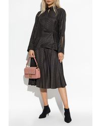 Fendi - Silk Skirt With Monogram - Lyst