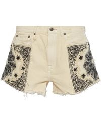 R13 - Shorts With Appliqués - Lyst