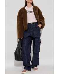 DSquared² - Fleece Jacket With Logo - Lyst