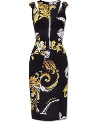 Versace Jeans Couture - Dress With Outline Barocco Print - Lyst