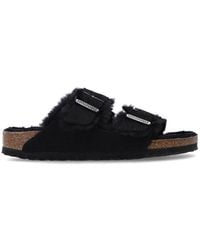 Birkenstock - 'Arizona Fur' Slides - Lyst
