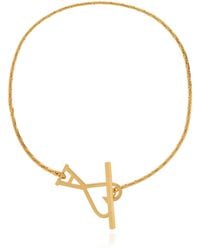 Ami Paris - Bracelet With Logo-Shaped Pendant - Lyst