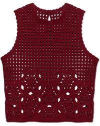 FRAME - Crochet Sleeveless Top - Lyst