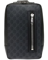 Gucci - GG Black Sling Backpack - Lyst