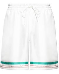 CASABLANCA - Silk Shorts With Print - Lyst