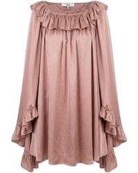 Chloé - Silk Dress With Ruffles - Lyst