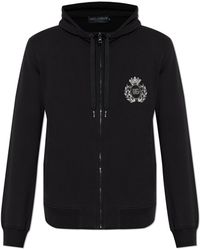 Dolce & Gabbana - Sweatshirt With A Shimmering Applique - Lyst