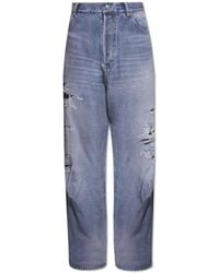 Balenciaga - Trousers With Trompe L'oeil Effect, - Lyst