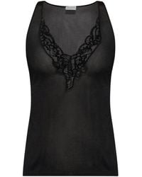 Balmain - Top With Lace Trim - Lyst