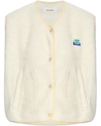 American Vintage - Faux Fur Vest With Logo Patch - Lyst