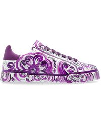 Dolce & Gabbana - Sports Shoes With “Majolica” Print - Lyst