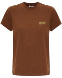 American Vintage - T-Shirt With Printed Logo - Lyst