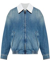 Loewe - Denim Jacket With Collar - Lyst