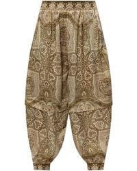 Zimmermann - Loose-Fit Silk Trousers - Lyst