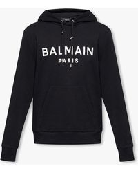 Balmain - Paris Logo Hoodie - Lyst