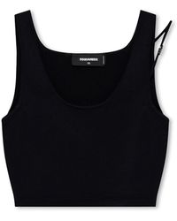 DSquared² - Sleeveless Crop Top - Lyst