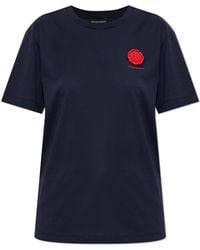 Emporio Armani - T-Shirt With Applique - Lyst