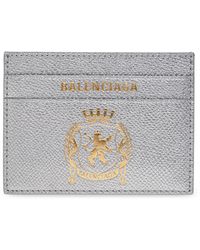 Balenciaga - Leather Card Holder With Logo - Lyst
