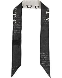 AllSaints - Silk Scarf "Script" - Lyst