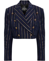 Vivienne Westwood - Double-Breasted Linen Blazer - Lyst