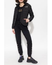 EA7 - Quilted Jacket With Logo - Lyst