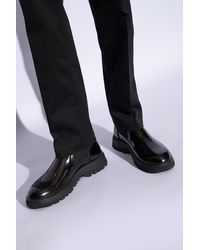 Versace - Leather Chelsea Boots, - Lyst