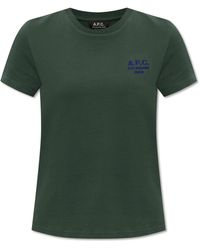 A.P.C. - ‘Denise’ T-Shirt With Logo - Lyst