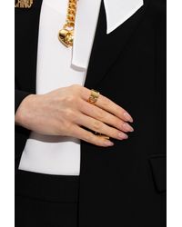Moschino - Ring With Logo, - Lyst