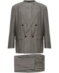 Giorgio Armani - Wool Pinstripe Suit - Lyst