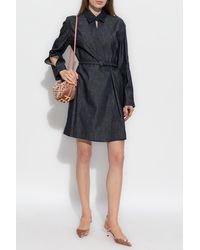 Fendi - Denim Dress With Belt - Lyst